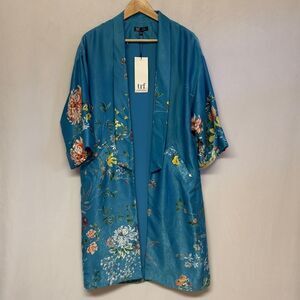 Zara Trf Collection Blue Kimono Women's Medium NWT